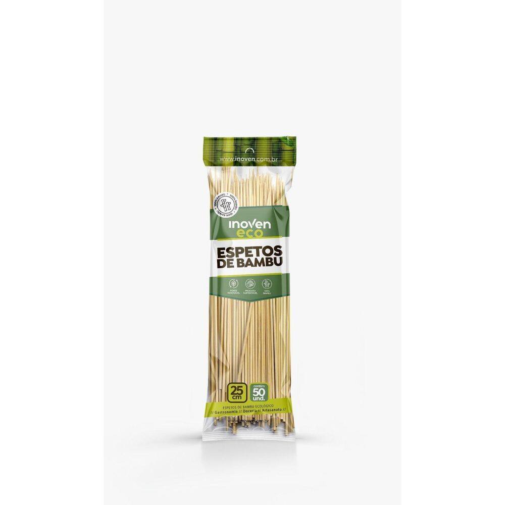 Espeto De Bambu 25Cm Para Churrasco Gourmet Petiscos 500 Und