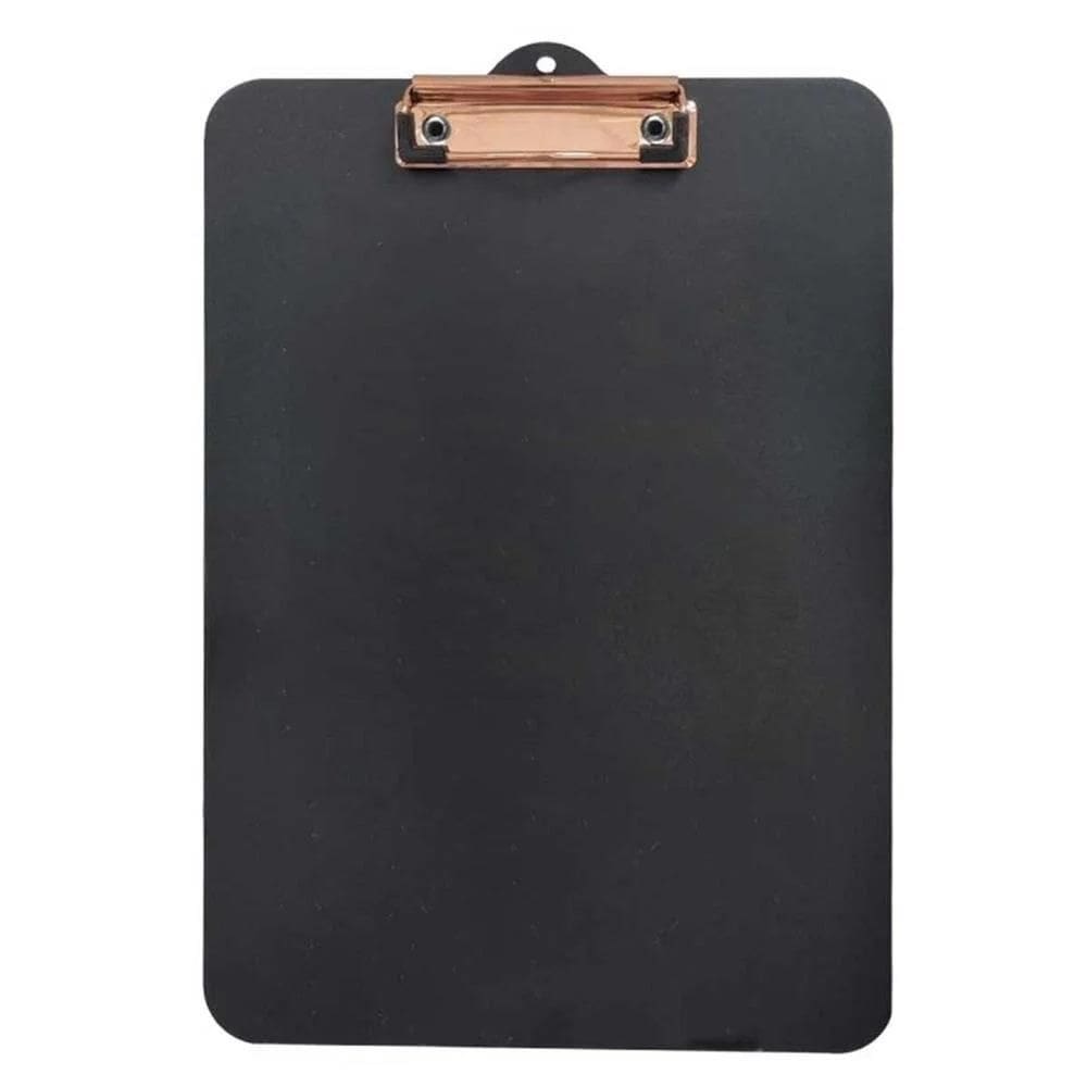 Prancheta Office 33,5X23Cm Mdf Preto Com Rose Gold Stalo
