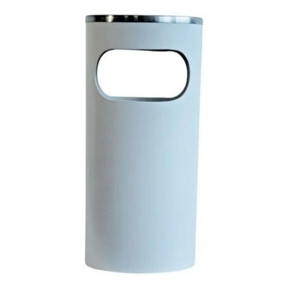 Cinzeiro Lixeira Em Pintura Epóxi Com Aro Em Inox 22L