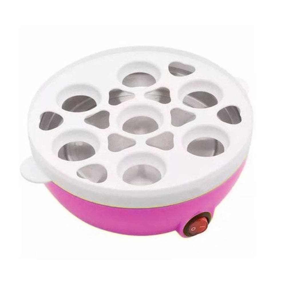 Cozedor Elétrico Ovos Egg Cooker 110V Rosa 7 Unid Timer