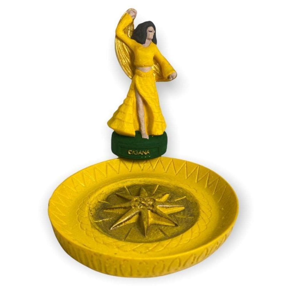 Incensário Cigana 12Cmresina Umbanda Candomblé-Selecione Cor