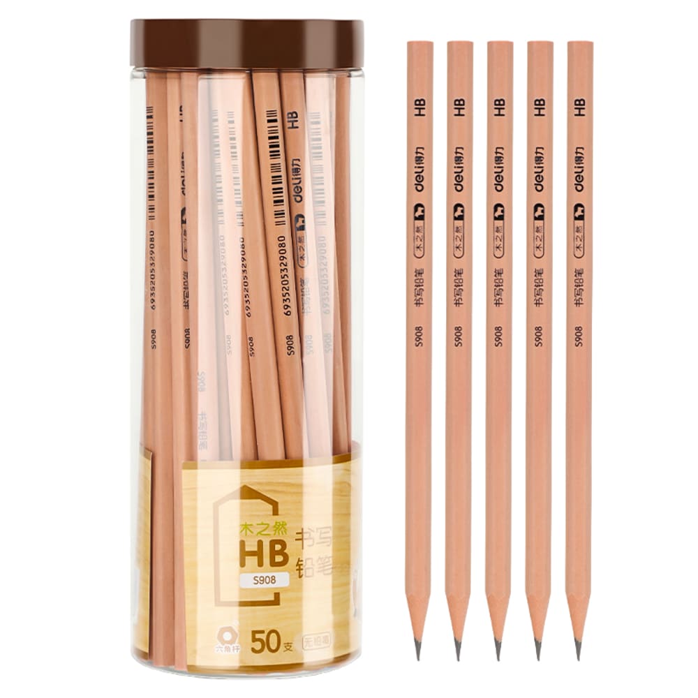 Conjunto de lápis de grafite, 14 peças HB com lápis hexagonal de madeira