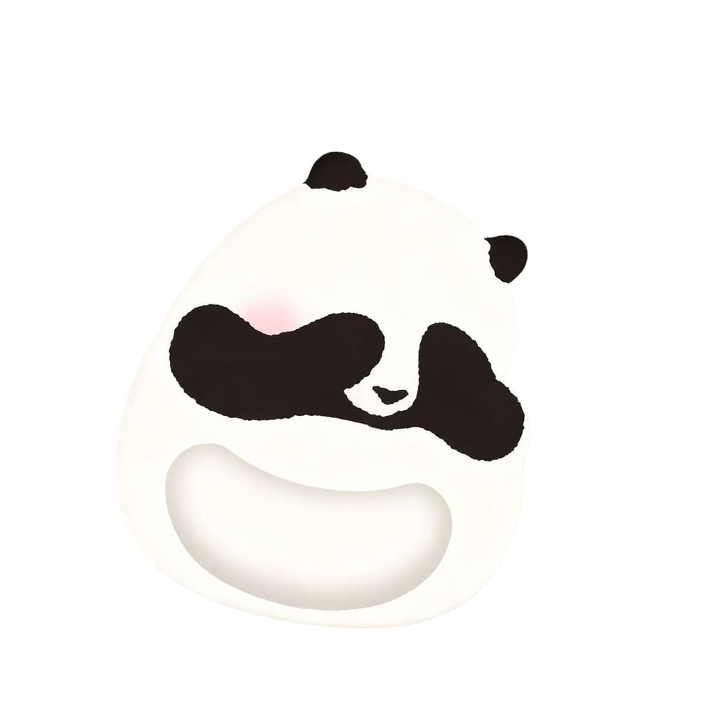 Mouse Pad Cute Panda Face Palm Memory Foam Wirst Rest