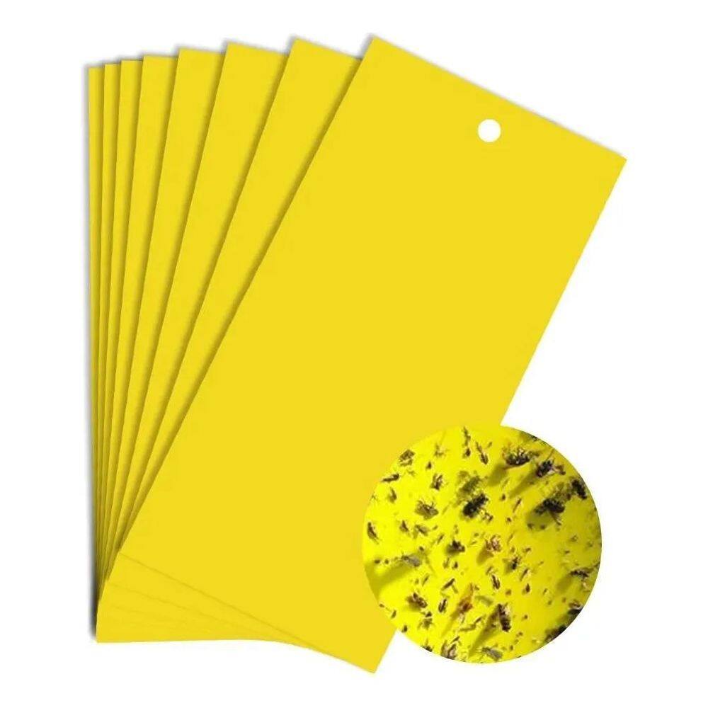 2X Armadilha Amarela Adesiva Contra Insetos Cartela - 10 Uni