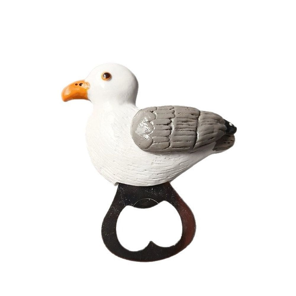 Abridor de garrafas magnético para geladeira Creative Seagull Resin 70g