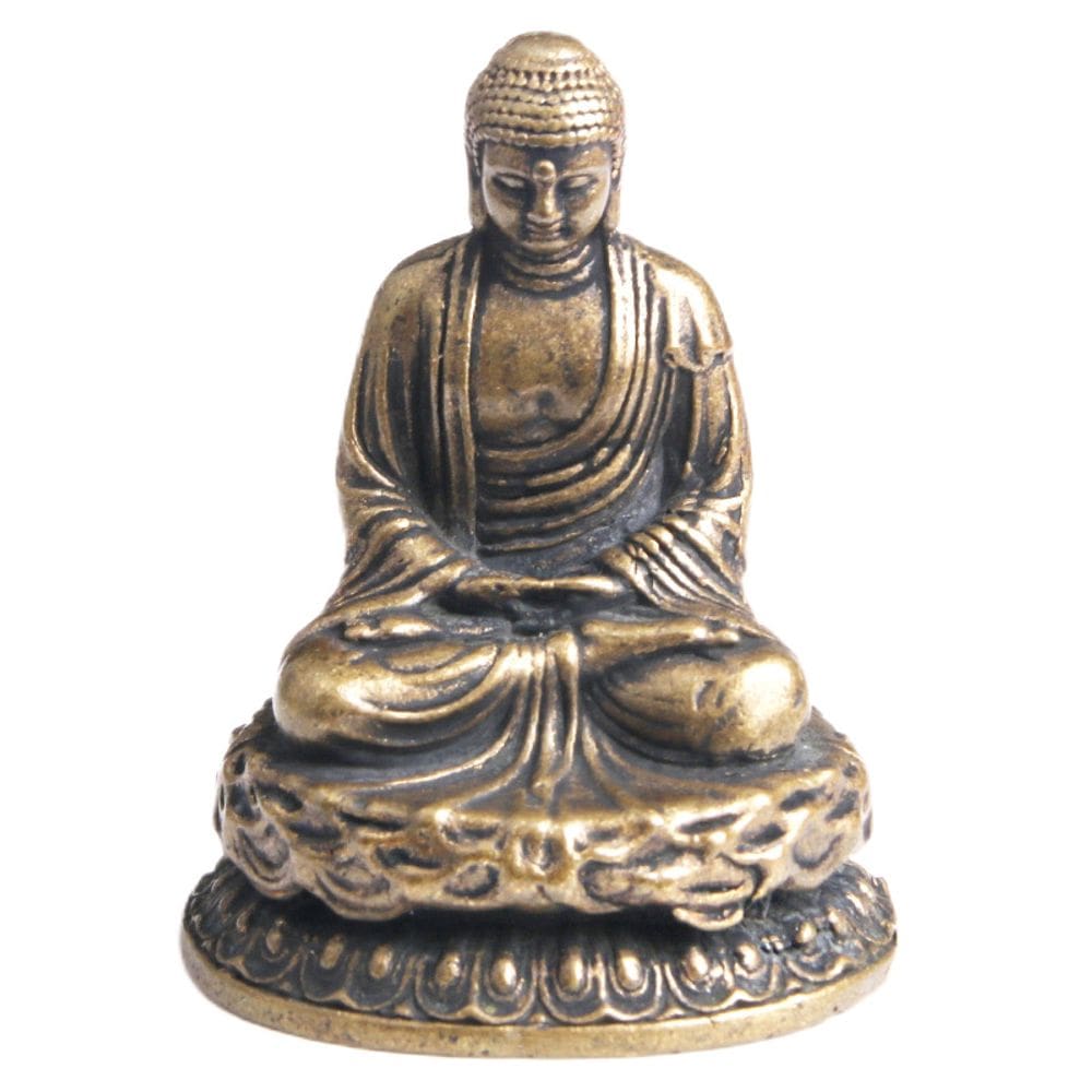 Estatueta antiga Shakyamuni de 3,8 cm em latão de Buda
