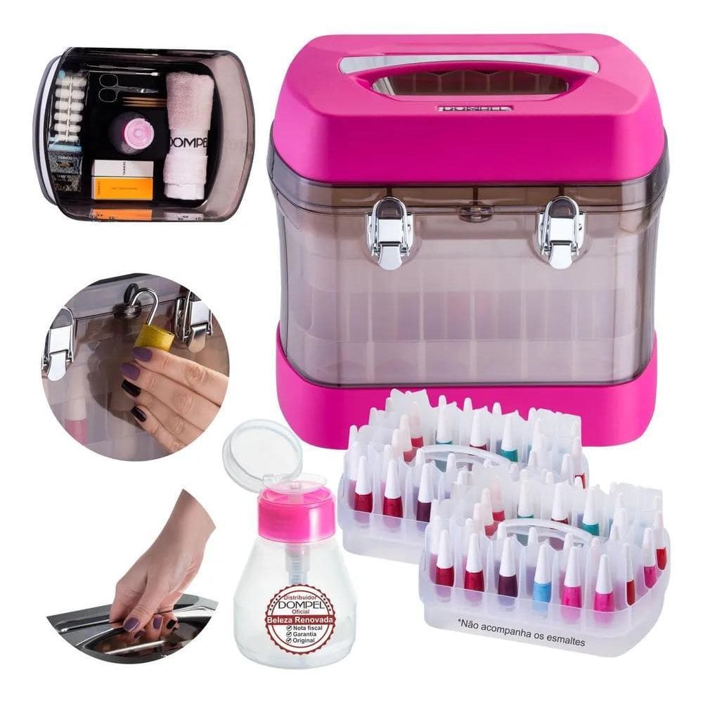 10X Maleta Manicure Organizadora Para 68 Esmaltes + Porta Ac