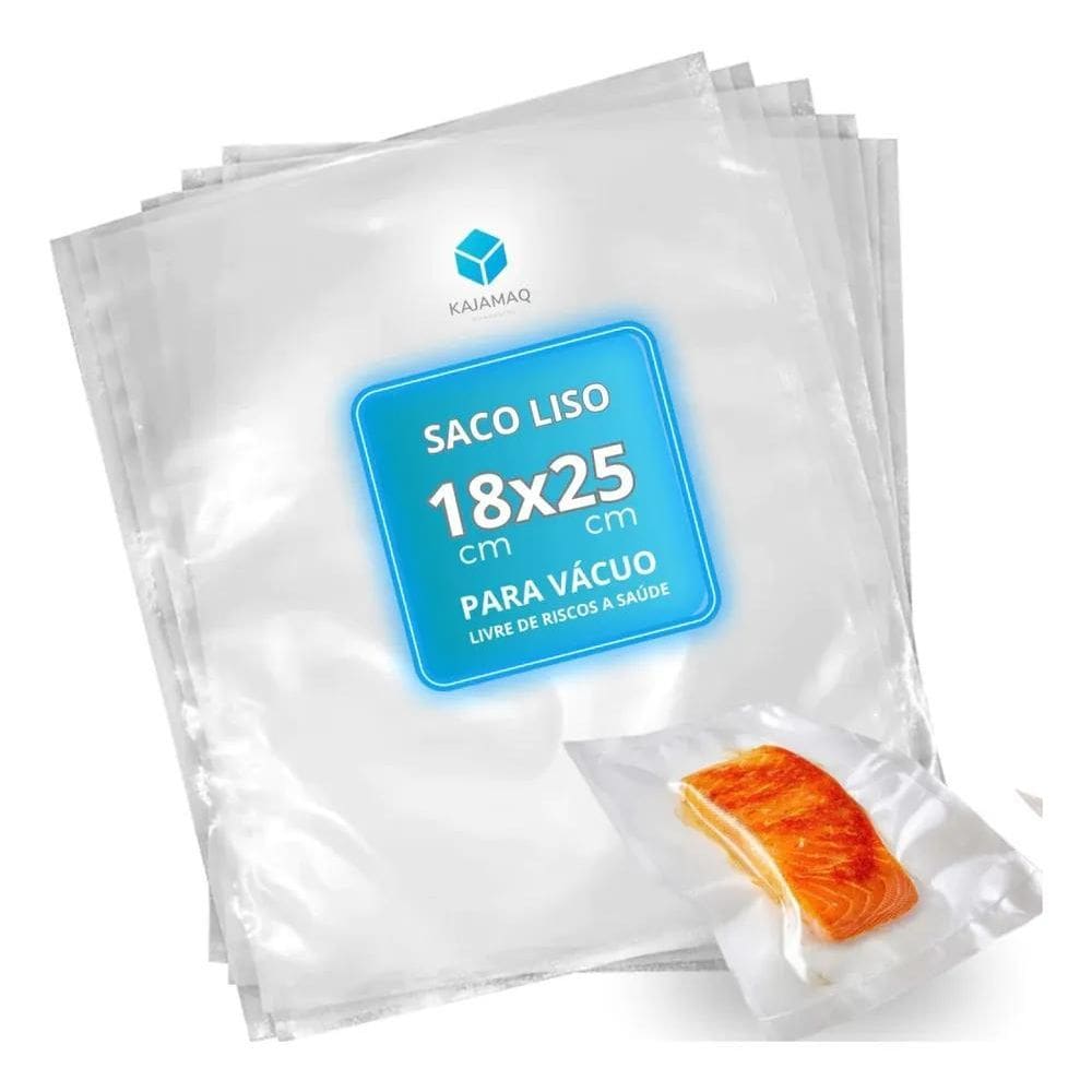 Embalagem A Vácuo Alimento 18X25X12 Com 100 Un
