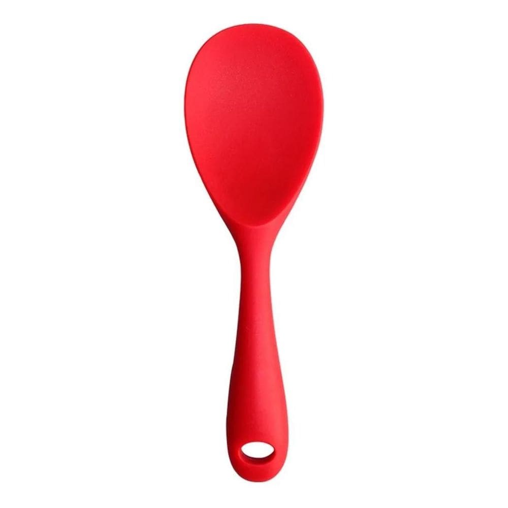 2X Colher Em Silicone Para Arroz E Molho Utensílio Cozinha