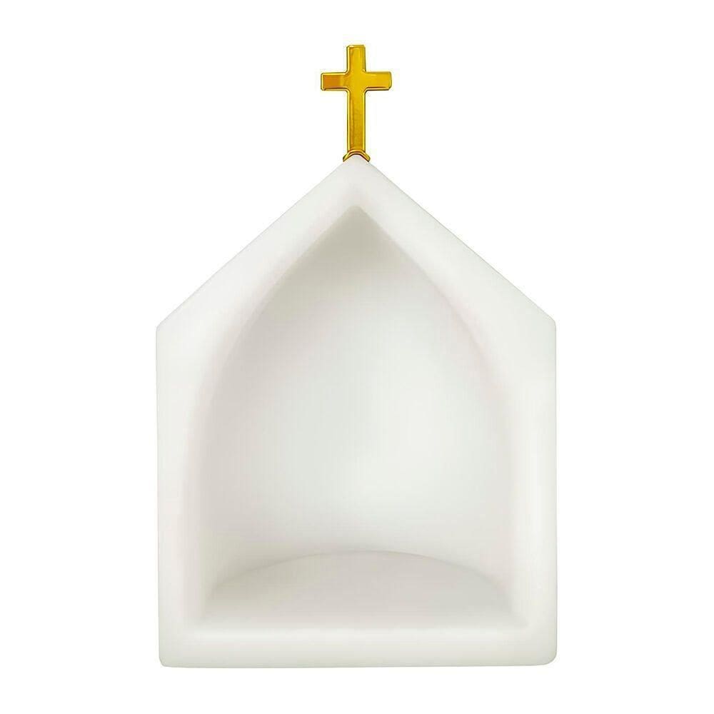Oratório Iluminado Clássico Branco - Elegância E Luz Para Sua Devoção