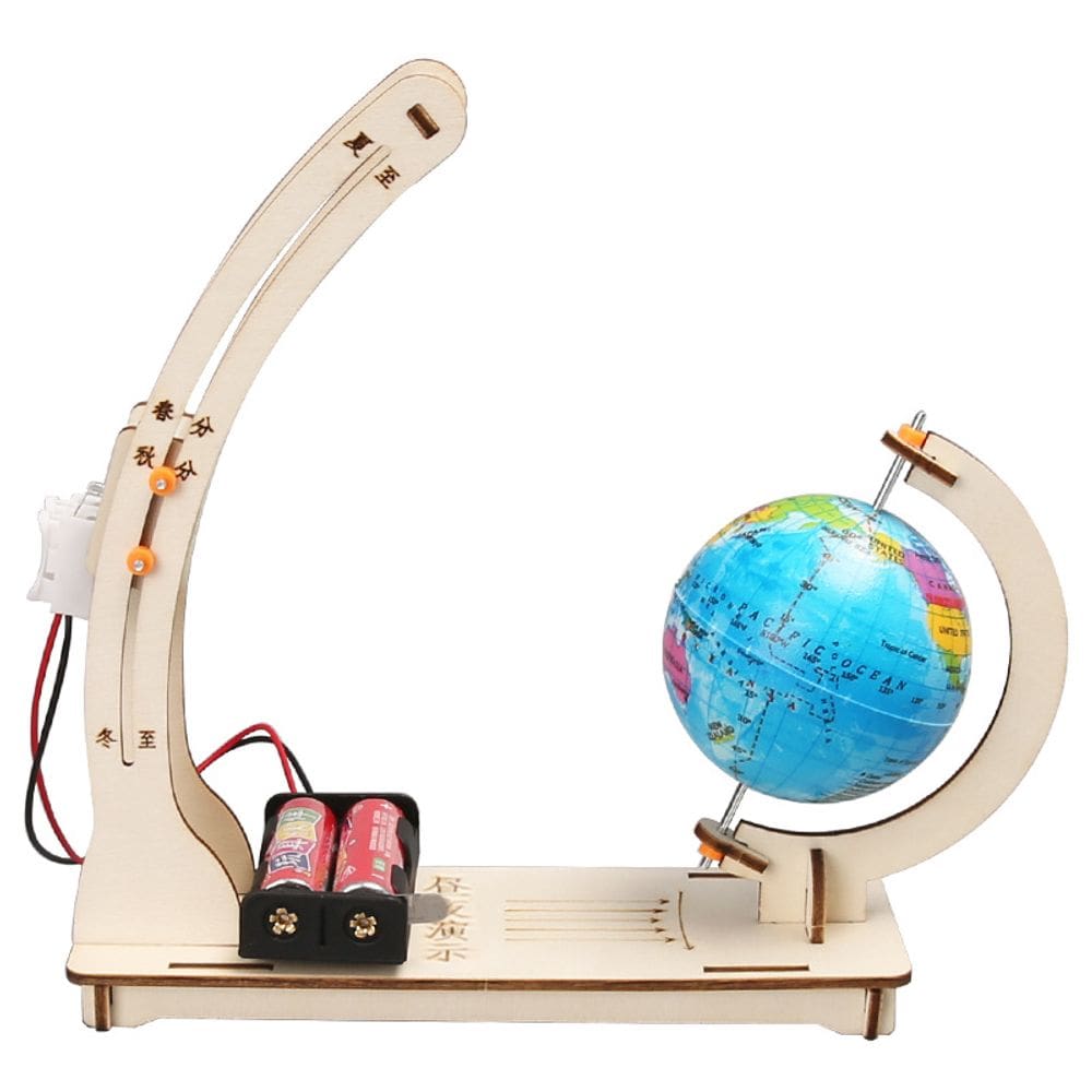 Kit de experimentos científicos, modelo de dia e noite, globo de madeira DIY