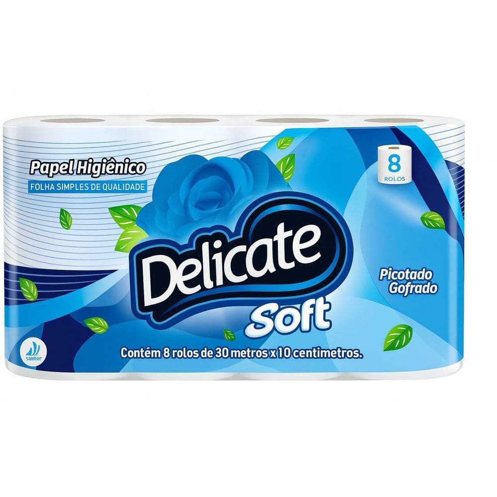Papel Higiênico Delicate Soft 30Mts Com 8 Rolos