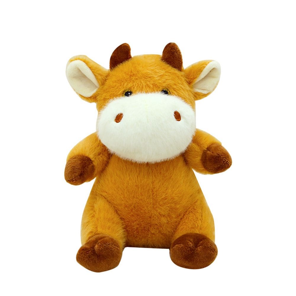 Boneca de vaca de pelúcia, desenho animado de boneca macia de 15 cm