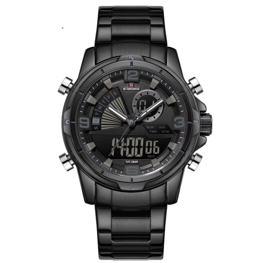 Relógio De Pulso Eletrônico Quartzo Design Luminoso à Prova D´agua Esportivo Preto
