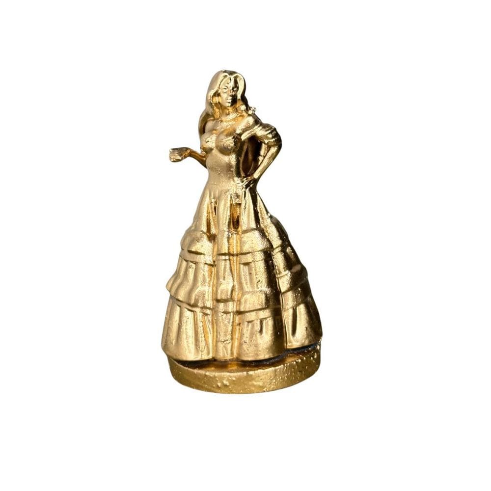 Miniatura Religiosa Orixás E Guias Em Resina 3D Dourada 5 Cm