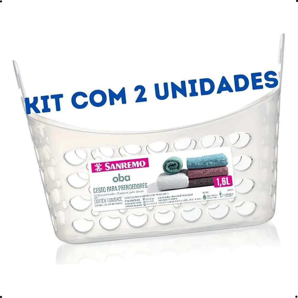 2X Cesto Para Pregadores Prendedores Roupa Varal Kit 2Uni