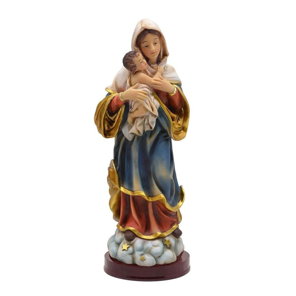 Imagem Mãe Rainha Religiosa De Resina 14Cm