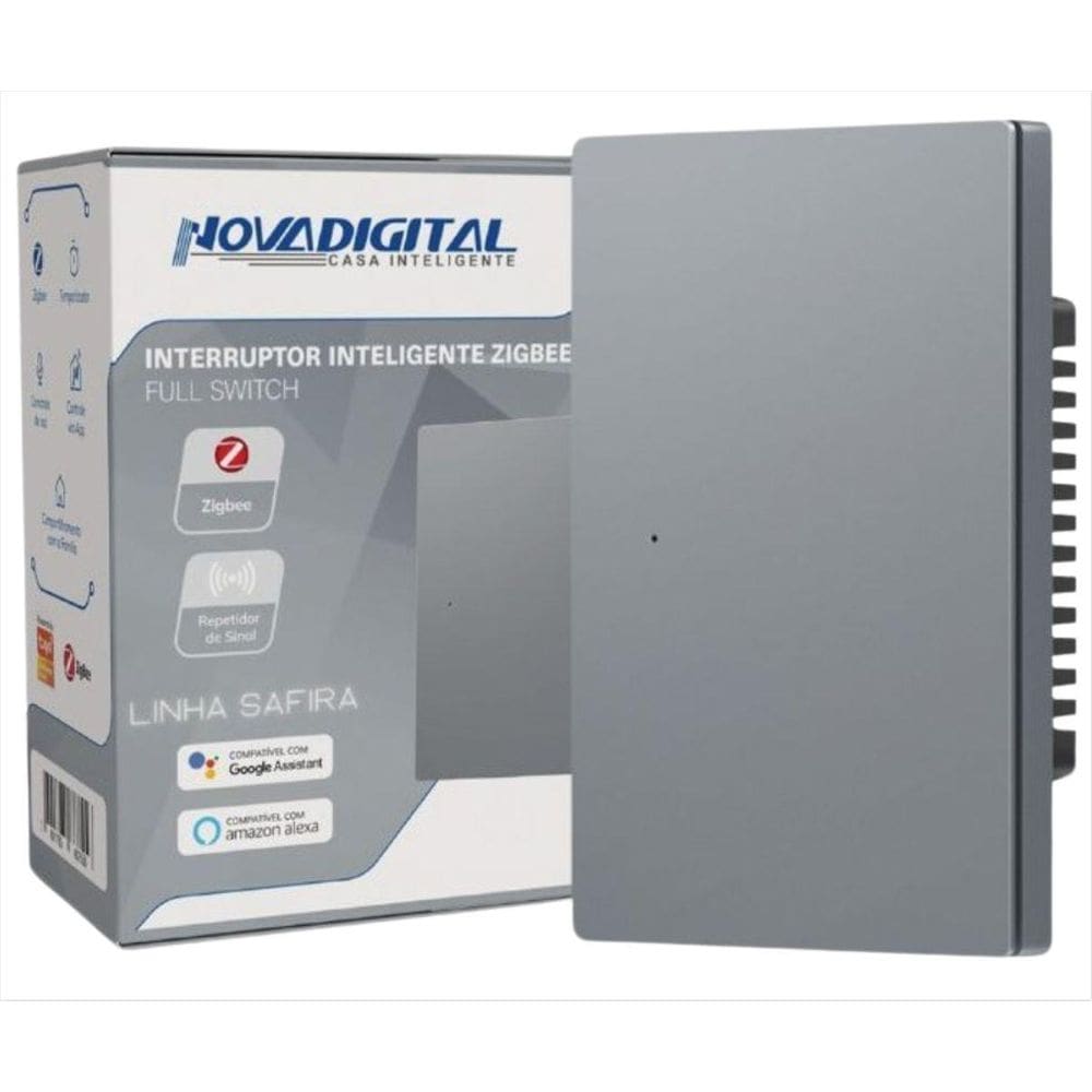 Interruptor Inteligente Novadigital 1 Tecla Física Zigbee
