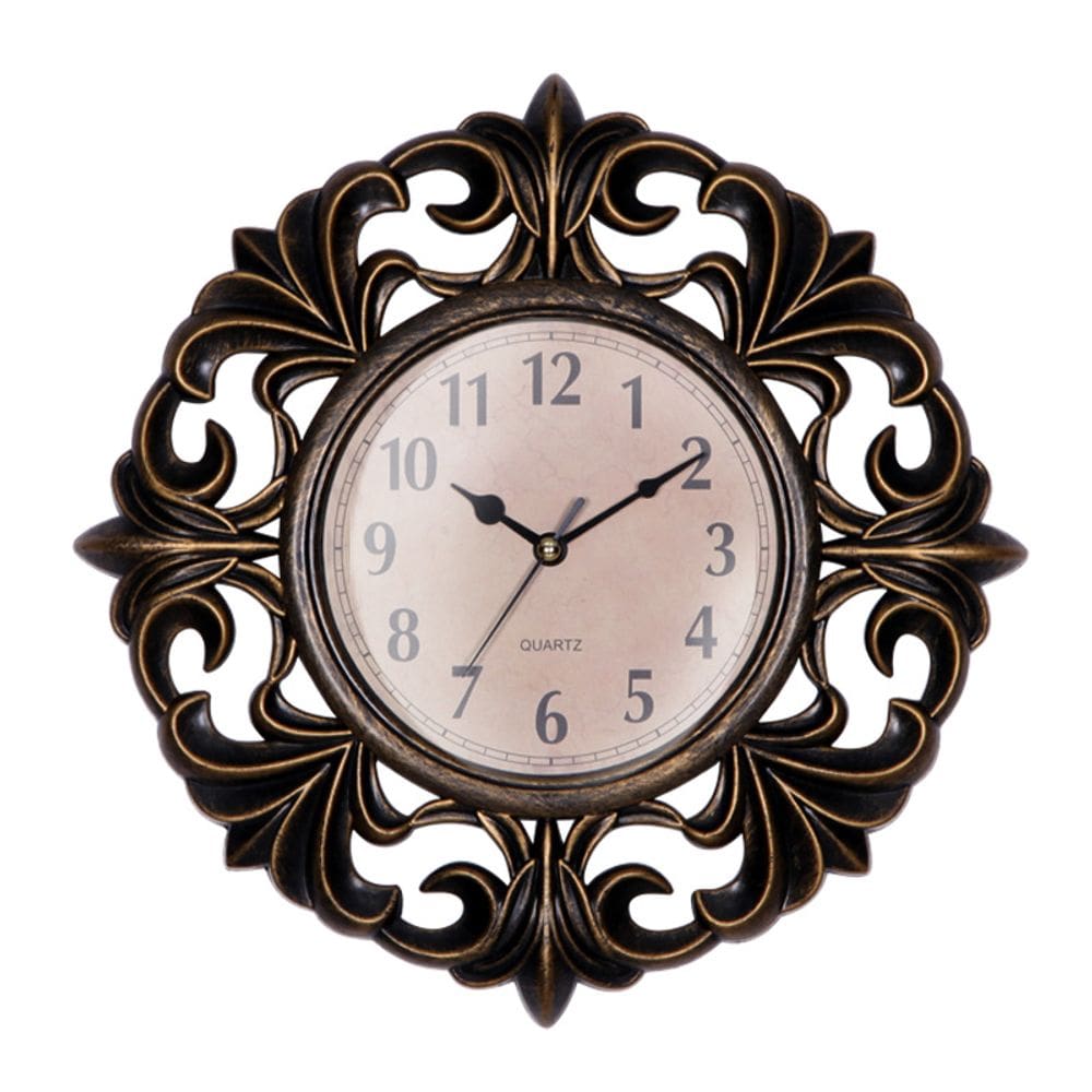 Relógio de parede European Vintage 25 cm Silent Non-Ticking