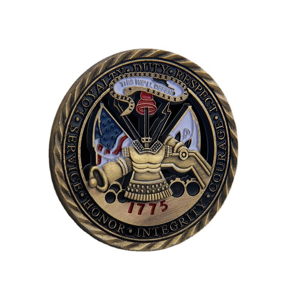 Moeda comemorativa: medalhão das Forças Armadas dos EUA, imposto de fidelidade