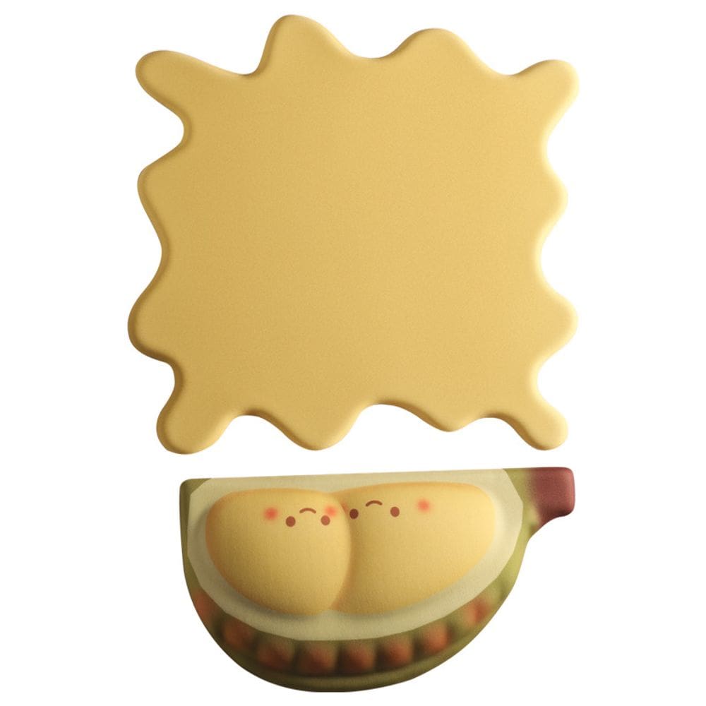 Tapete de mouse para descanso de pulso, fofo, suporte de mão de silicone em formato de durião