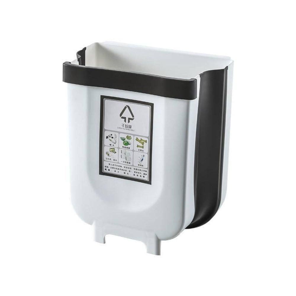 Lixeira Dobrável De Parede - Branca