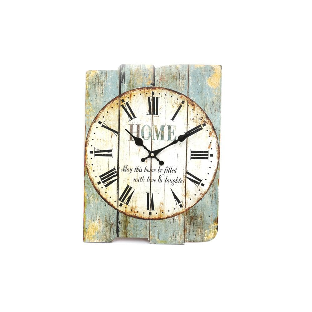 Relógio de parede rústico vintage em estilo fazenda de madeira de 12 polegadas
