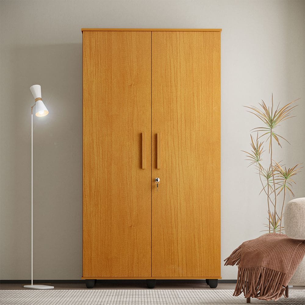 Armario Multifuncional Grande e Reforçado Ouro Fechadura com Chave Nature
