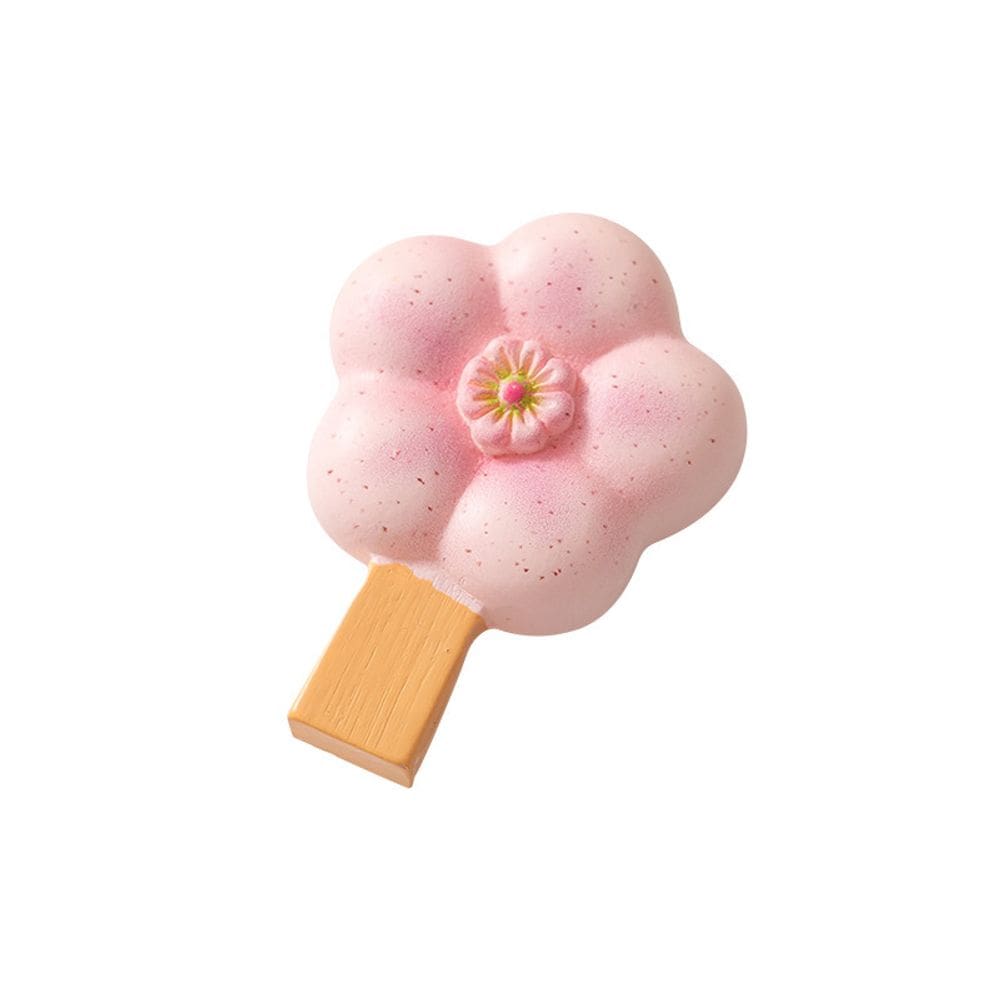Decoração de resina de sorvete de flor de cerejeira 3D com ímã de geladeira