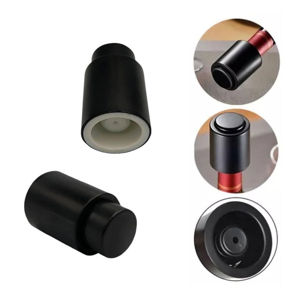 Kit 03 Tampa À Vácuo De Pressão Garrafa De Vinho E Champanhe