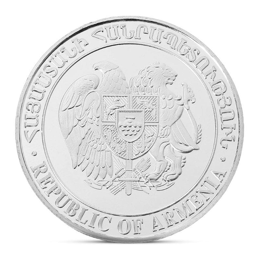 Moeda comemorativa Armenia Shield Emblem 35g 4cm de ferro