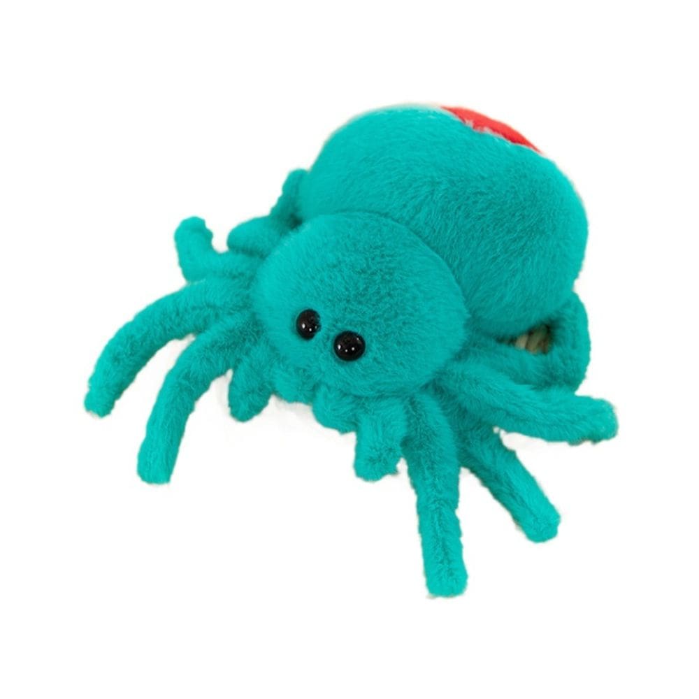 Boneca de brinquedo de pelúcia engraçada aranha de cauda vermelha de 25 cm para crianças