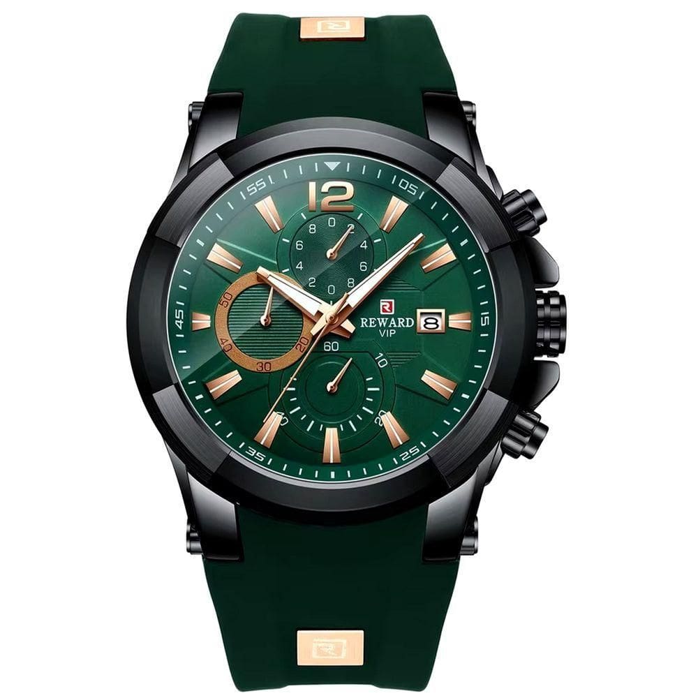 Relógio Masculino Silicone A Prova D´agua Esportivo Quartzo Verde