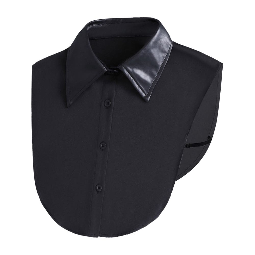 Coleira removível de couro sintético com design chique para mulheres