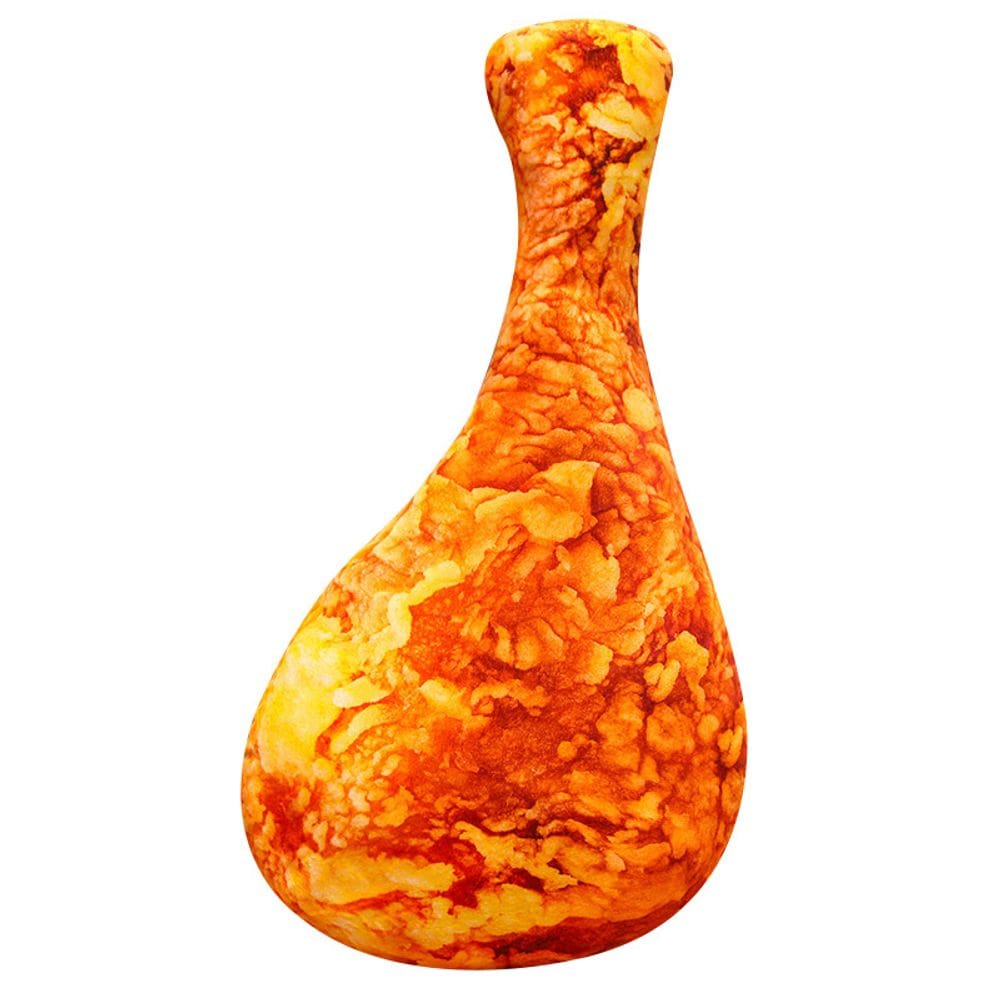 Brinquedo de pelúcia, perna de frango frita, desenho animado macio e recheado de 50 cm