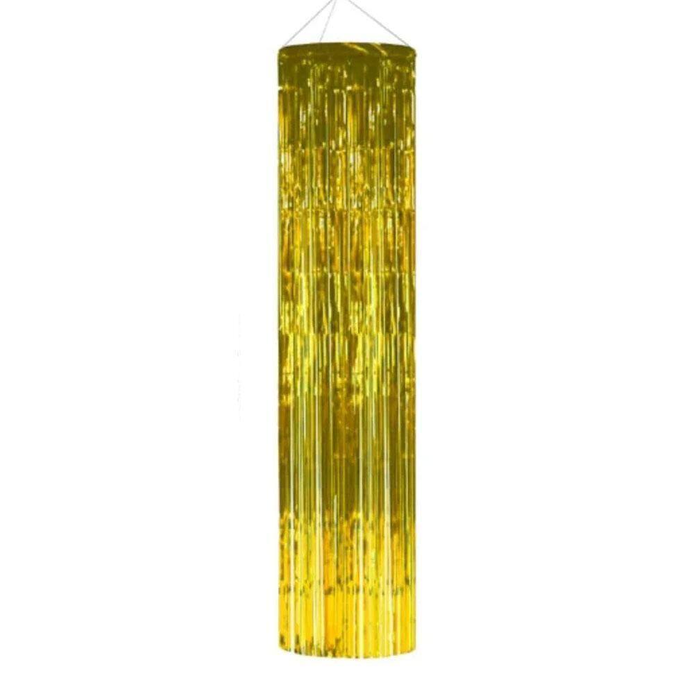 Lustre Metalizado 2 Metros Decorativo Festa Dourado Kriat