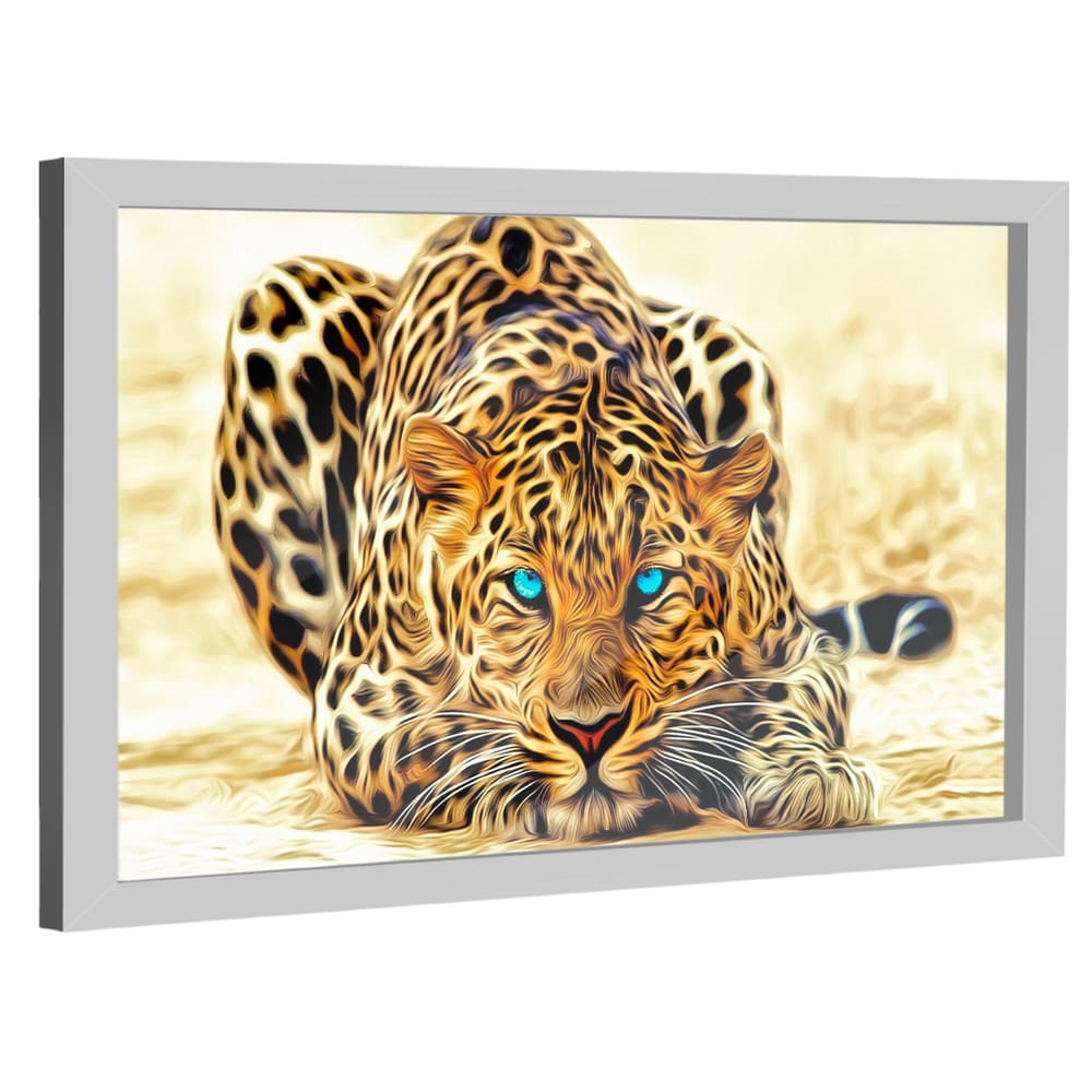 Quadro Decorativo Leopardo Olhos Azuis