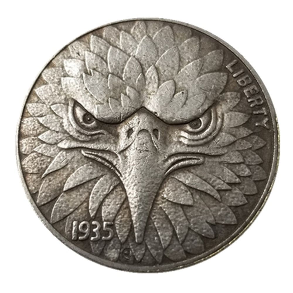 Réplica de moeda comemorativa American Eagles 1935 com núcleo de cobre