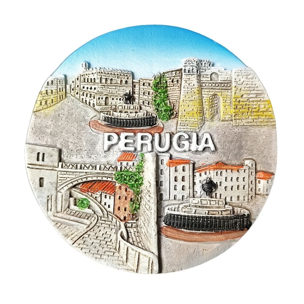 Ímã de geladeira Itália Perugia City 3D Resina decorativa 50g