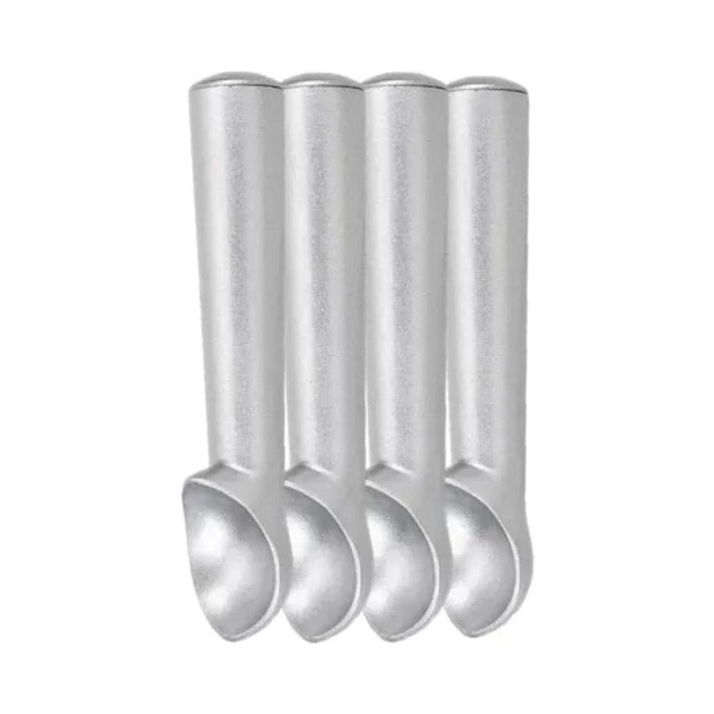 2X Kit 4 Colher De Sorvete Bola Em Aço Inox