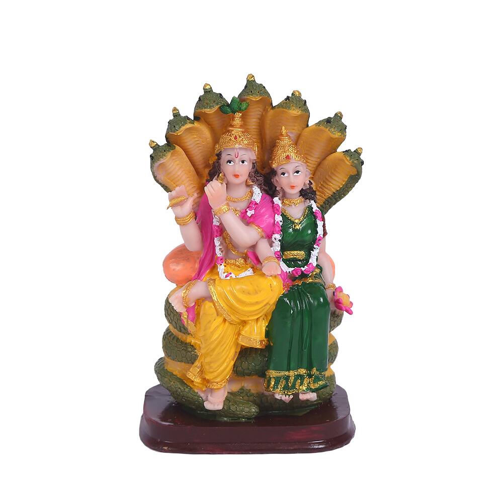 Estatueta de resina de deus e deusa indianos 10x9x17cm de casal hindu