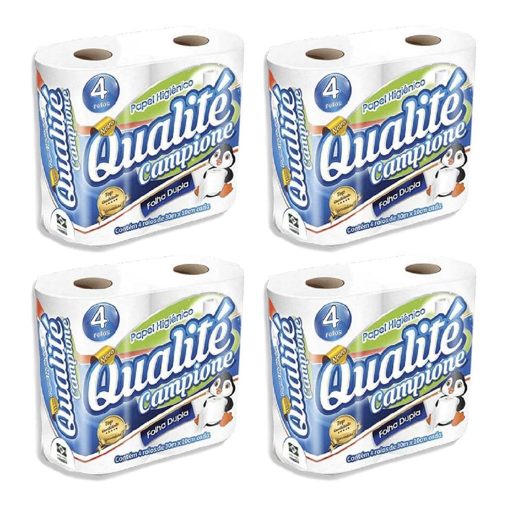 Papel Higiênico Folha Dupla Qualité 30M 4X4 16 Rolos