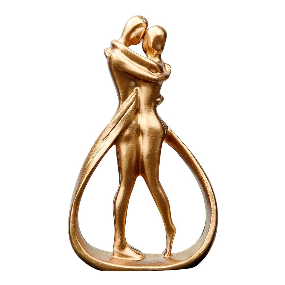 Escultura: estátua de resina, casal abstrato moderno abraça 12 cm