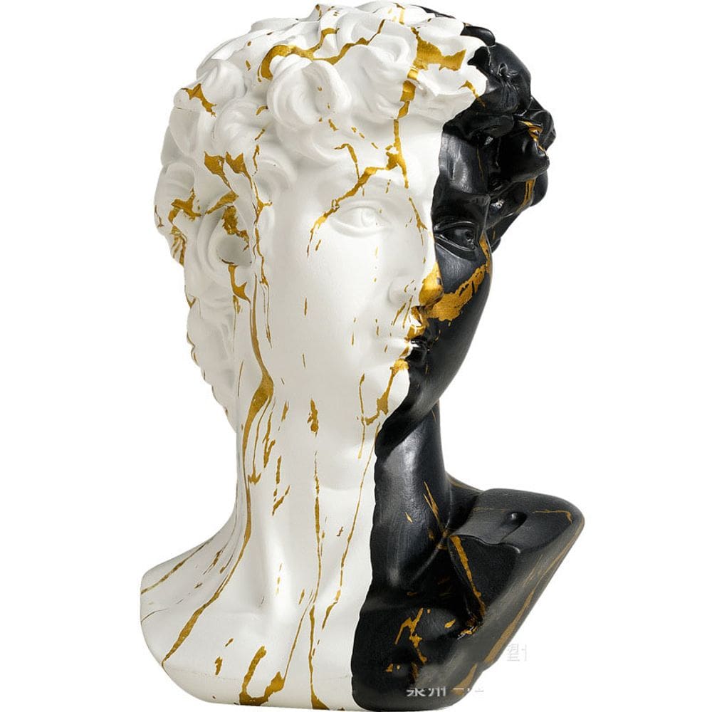 Estátua de escultura moderna Split David Nordic Resin Art 15cm