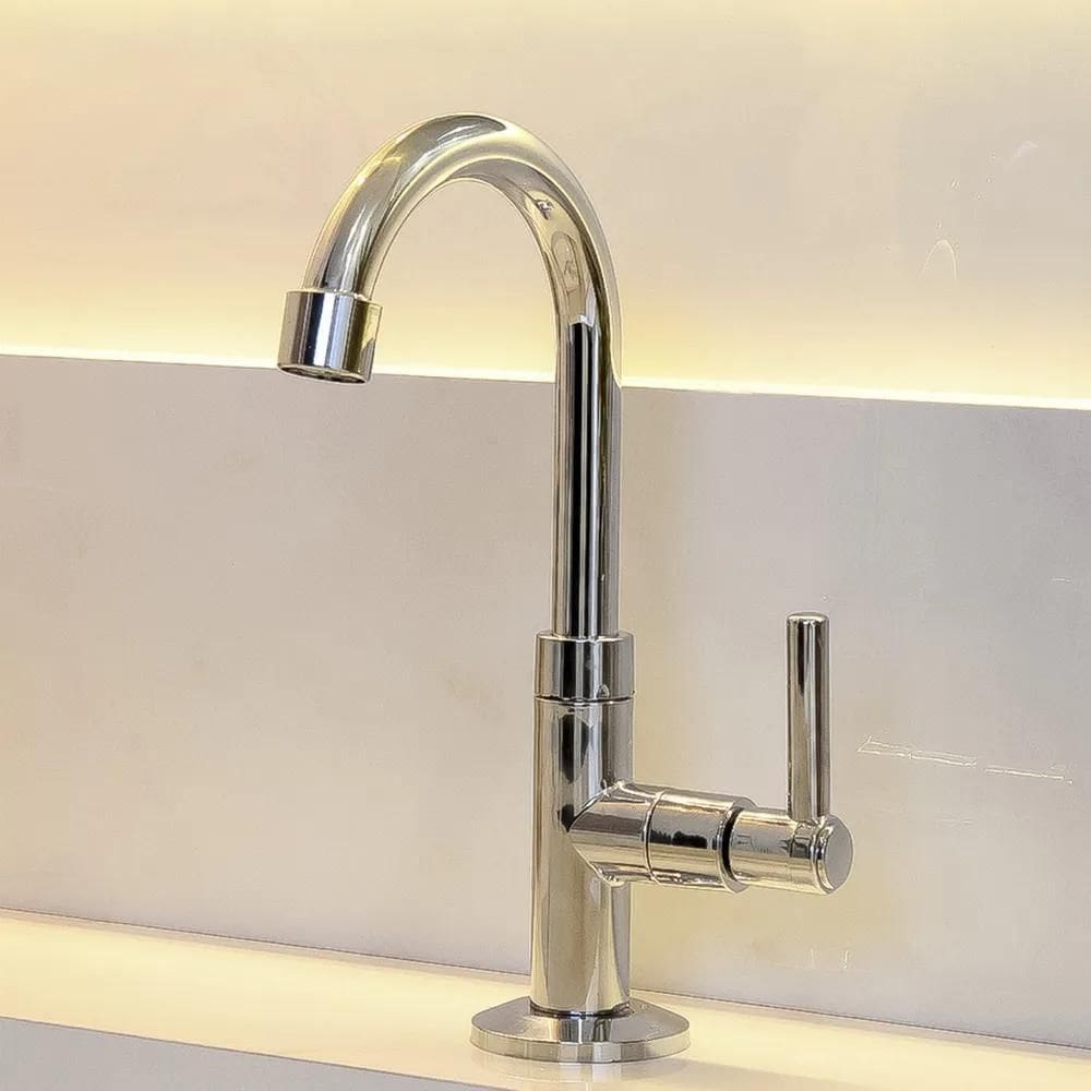 Torneira Lavatorio Banheiro Abs 1/4 Volta Cromada Hope Metai