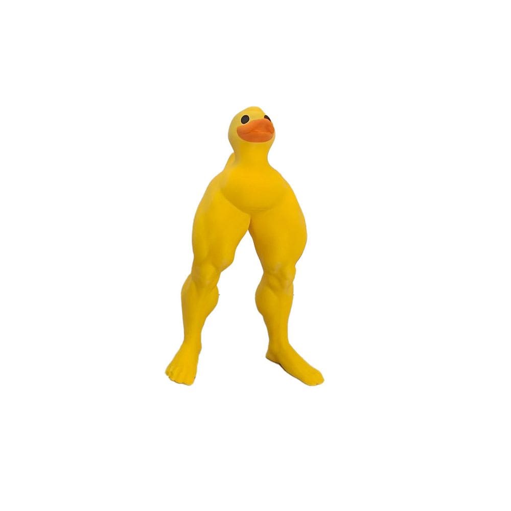 Estátua de escultura Funny Muscle Duck em resina de 15,2 cm para casa
