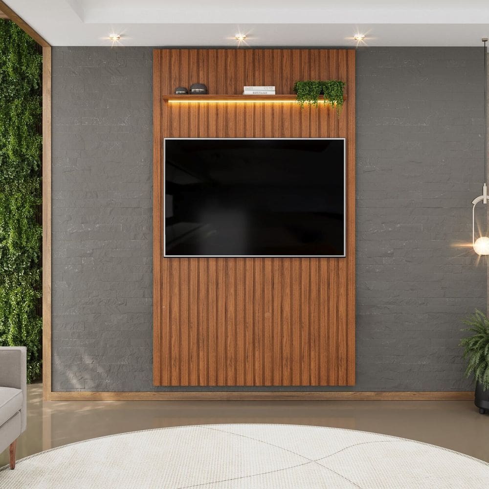 Painel para Tv 60 Polegadas com Led 143cm Trento Freijó