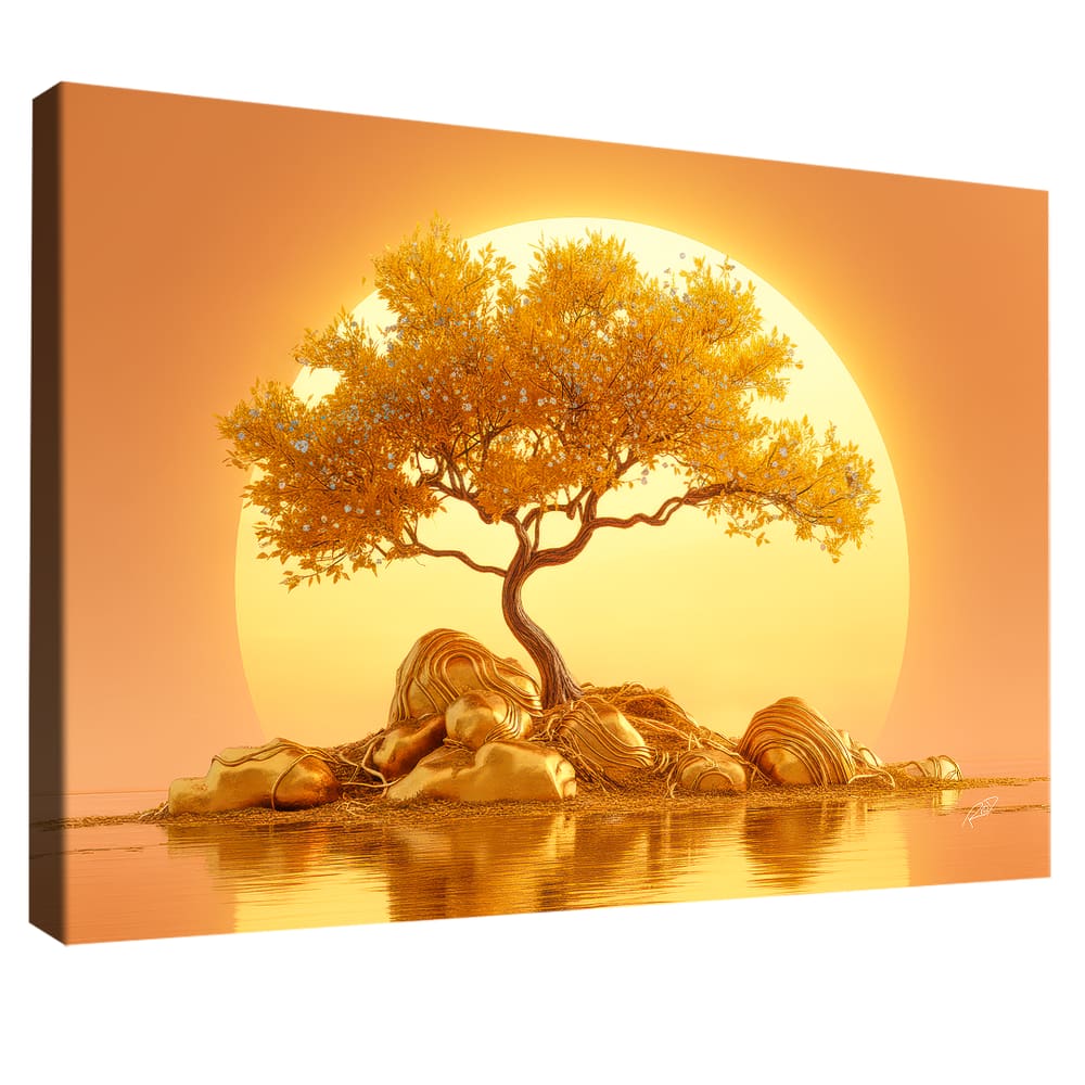 Quadro Decorativo Árvore da Vida Pôr do Sol