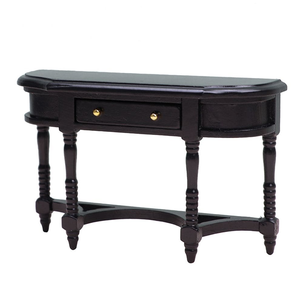 Mesa de console de móveis Dollhouse em miniatura em escala 1:12