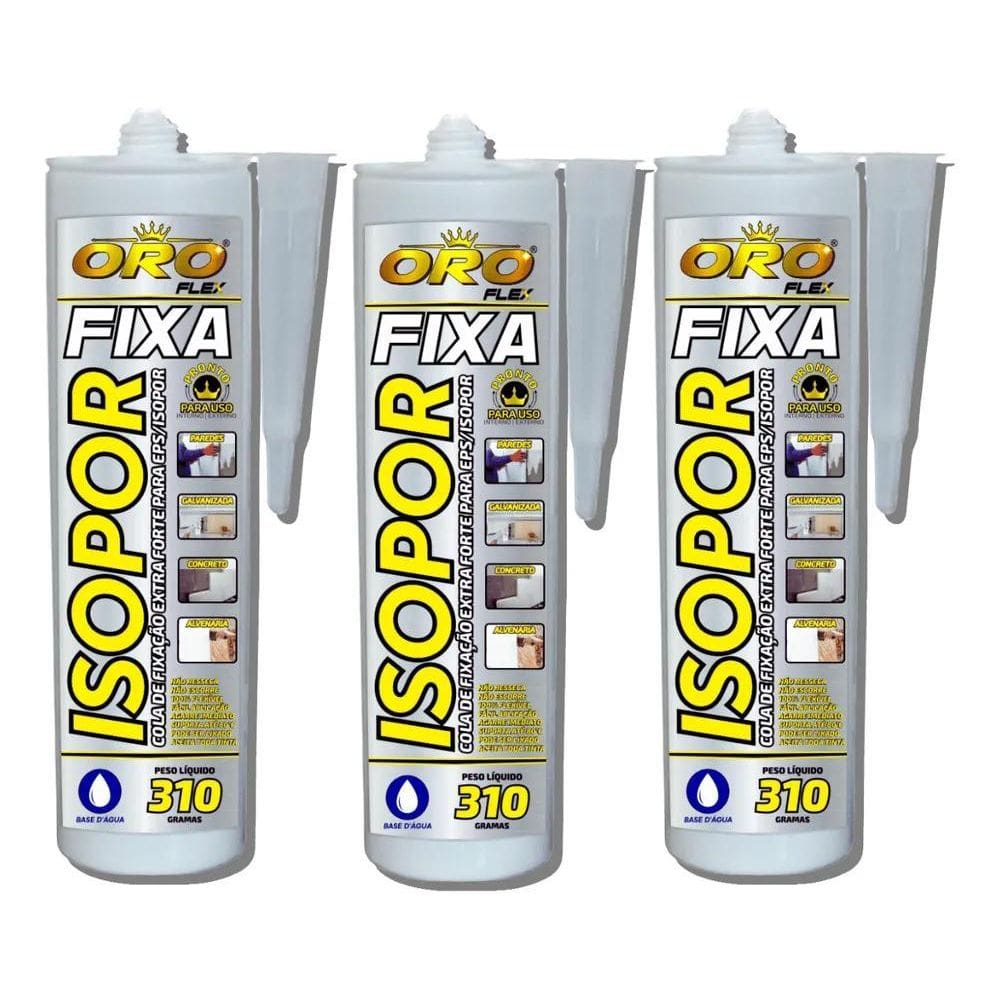 3X Produto Que Cola Gruda Isopor Parede Madeira Pvc Forro 3U